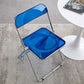 Industrial Style Side Armless Chairs Folding Plastic Open Back Dining Side Chair Blue 1 Piece Clearhalo ' kitchen&dining_furn' 'Dining Chairs' 'Dining Tables & Seating' 'dining_chair' 'furn' 'furn_dining_chair' 'Furniture' 'furniture_dining_chair' 'Kitchen & Dining Furniture' 'kitchen' 4155268