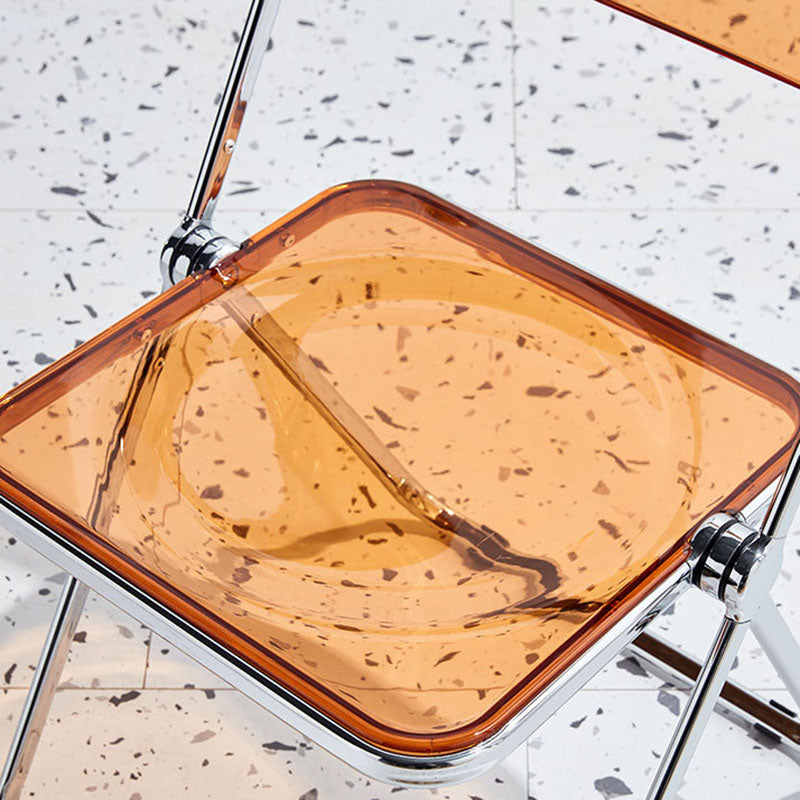 Industrial Style Side Armless Chairs Folding Plastic Open Back Dining Side Chair Clearhalo ' kitchen&dining_furn' 'Dining Chairs' 'Dining Tables & Seating' 'dining_chair' 'furn' 'furn_dining_chair' 'Furniture' 'furniture_dining_chair' 'Kitchen & Dining Furniture' 'kitchen' 4155269