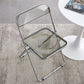 Industrial Style Side Armless Chairs Folding Plastic Open Back Dining Side Chair Smoke Gray 1 Piece Clearhalo ' kitchen&dining_furn' 'Dining Chairs' 'Dining Tables & Seating' 'dining_chair' 'furn' 'furn_dining_chair' 'Furniture' 'furniture_dining_chair' 'Kitchen & Dining Furniture' 'kitchen' 4155273