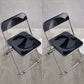 Industrial Style Side Armless Chairs Folding Plastic Open Back Dining Side Chair Black 2 Piece Set Clearhalo ' kitchen&dining_furn' 'Dining Chairs' 'Dining Tables & Seating' 'dining_chair' 'furn' 'furn_dining_chair' 'Furniture' 'furniture_dining_chair' 'Kitchen & Dining Furniture' 'kitchen' 4155285