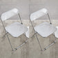 Industrial Style Side Armless Chairs Folding Plastic Open Back Dining Side Chair White 2 Piece Set Clearhalo ' kitchen&dining_furn' 'Dining Chairs' 'Dining Tables & Seating' 'dining_chair' 'furn' 'furn_dining_chair' 'Furniture' 'furniture_dining_chair' 'Kitchen & Dining Furniture' 'kitchen' 4155291