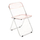 Industrial Style Plastic Dining Armless Chair Open Back Folding Side Chairs Pink 1 Piece Clearhalo ' kitchen&dining_furn' 'Dining Chairs' 'Dining Tables & Seating' 'dining_chair' 'furn' 'furn_dining_chair' 'Furniture' 'furniture_dining_chair' 'Kitchen & Dining Furniture' 'kitchen' 4155295