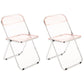 Industrial Style Plastic Dining Armless Chair Open Back Folding Side Chairs Pink 2 Piece Set Clearhalo ' kitchen&dining_furn' 'Dining Chairs' 'Dining Tables & Seating' 'dining_chair' 'furn' 'furn_dining_chair' 'Furniture' 'furniture_dining_chair' 'Kitchen & Dining Furniture' 'kitchen' 4155297
