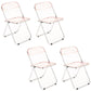 Industrial Style Plastic Dining Armless Chair Open Back Folding Side Chairs Pink 4 Piece Set Clearhalo ' kitchen&dining_furn' 'Dining Chairs' 'Dining Tables & Seating' 'dining_chair' 'furn' 'furn_dining_chair' 'Furniture' 'furniture_dining_chair' 'Kitchen & Dining Furniture' 'kitchen' 4155298