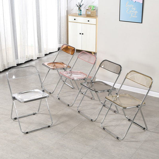 Industrial Style Plastic Dining Armless Chair Open Back Folding Side Chairs Clearhalo ' kitchen&dining_furn' 'Dining Chairs' 'Dining Tables & Seating' 'dining_chair' 'furn' 'furn_dining_chair' 'Furniture' 'furniture_dining_chair' 'Kitchen & Dining Furniture' 'kitchen' 4155301
