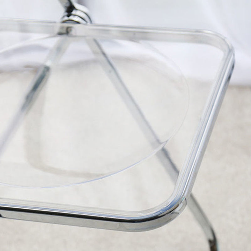 Industrial Style Plastic Dining Armless Chair Open Back Folding Side Chairs Clearhalo ' kitchen&dining_furn' 'Dining Chairs' 'Dining Tables & Seating' 'dining_chair' 'furn' 'furn_dining_chair' 'Furniture' 'furniture_dining_chair' 'Kitchen & Dining Furniture' 'kitchen' 4155304