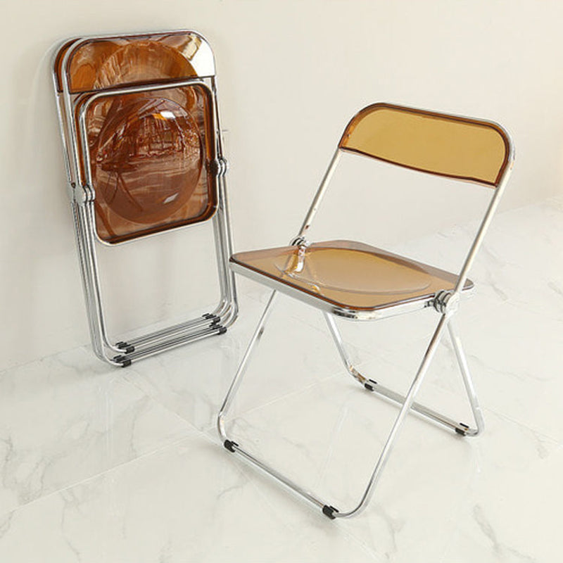 Industrial Style Plastic Dining Armless Chair Open Back Folding Side Chairs Clearhalo ' kitchen&dining_furn' 'Dining Chairs' 'Dining Tables & Seating' 'dining_chair' 'furn' 'furn_dining_chair' 'Furniture' 'furniture_dining_chair' 'Kitchen & Dining Furniture' 'kitchen' 4155311