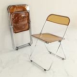 Industrial Style Plastic Dining Armless Chair Open Back Folding Side Chairs Clearhalo ' kitchen&dining_furn' 'Dining Chairs' 'Dining Tables & Seating' 'dining_chair' 'furn' 'furn_dining_chair' 'Furniture' 'furniture_dining_chair' 'Kitchen & Dining Furniture' 'kitchen' 4155311