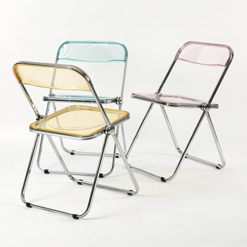 Industrial Style Plastic Dining Armless Chair Open Back Folding Side Chairs Clearhalo ' kitchen&dining_furn' 'Dining Chairs' 'Dining Tables & Seating' 'dining_chair' 'furn' 'furn_dining_chair' 'Furniture' 'furniture_dining_chair' 'Kitchen & Dining Furniture' 'kitchen' 4155313