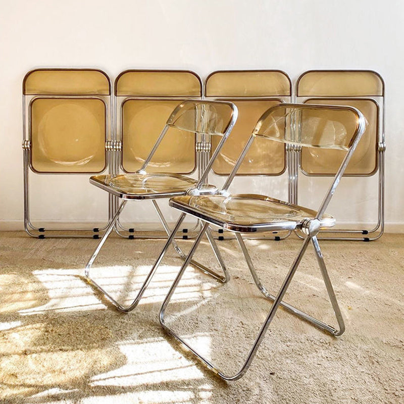 Industrial Style Plastic Dining Armless Chair Open Back Folding Side Chairs Clearhalo ' kitchen&dining_furn' 'Dining Chairs' 'Dining Tables & Seating' 'dining_chair' 'furn' 'furn_dining_chair' 'Furniture' 'furniture_dining_chair' 'Kitchen & Dining Furniture' 'kitchen' 4155315