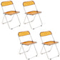 Industrial Style Plastic Dining Armless Chair Open Back Folding Side Chairs Tan 4 Piece Set Clearhalo ' kitchen&dining_furn' 'Dining Chairs' 'Dining Tables & Seating' 'dining_chair' 'furn' 'furn_dining_chair' 'Furniture' 'furniture_dining_chair' 'Kitchen & Dining Furniture' 'kitchen' 4155322