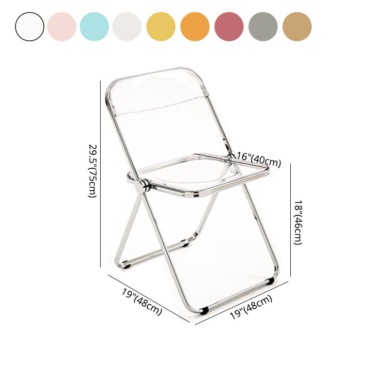 Industrial Style Plastic Dining Armless Chair Open Back Folding Side Chairs Clearhalo ' kitchen&dining_furn' 'Dining Chairs' 'Dining Tables & Seating' 'dining_chair' 'furn' 'furn_dining_chair' 'Furniture' 'furniture_dining_chair' 'Kitchen & Dining Furniture' 'kitchen' 4155335