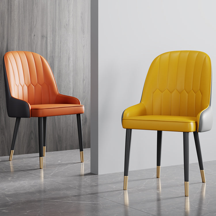 Scandinavian Style Metal Chairs Set Dining Room Kitchen Parsons Chairs Clearhalo ' kitchen&dining_furn' 'Dining Chairs' 'Dining Tables & Seating' 'dining_chair' 'furn' 'furn_dining_chair' 'Furniture' 'furniture_dining_chair' 'Kitchen & Dining Furniture' 'kitchen' 4155336