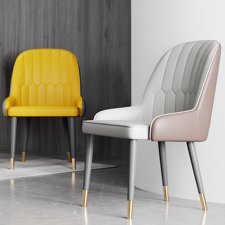 Scandinavian Style Metal Chairs Set Dining Room Kitchen Parsons Chairs Clearhalo ' kitchen&dining_furn' 'Dining Chairs' 'Dining Tables & Seating' 'dining_chair' 'furn' 'furn_dining_chair' 'Furniture' 'furniture_dining_chair' 'Kitchen & Dining Furniture' 'kitchen' 4155338