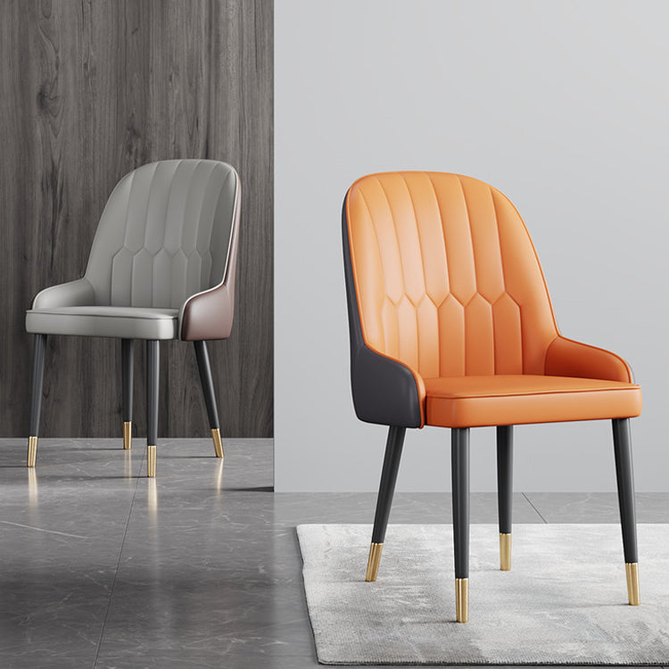 Scandinavian Style Metal Chairs Set Dining Room Kitchen Parsons Chairs Clearhalo ' kitchen&dining_furn' 'Dining Chairs' 'Dining Tables & Seating' 'dining_chair' 'furn' 'furn_dining_chair' 'Furniture' 'furniture_dining_chair' 'Kitchen & Dining Furniture' 'kitchen' 4155343