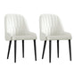 Scandinavian Style Metal Chairs Set Dining Room Kitchen Parsons Chairs White 2 Piece Set Black Clearhalo ' kitchen&dining_furn' 'Dining Chairs' 'Dining Tables & Seating' 'dining_chair' 'furn' 'furn_dining_chair' 'Furniture' 'furniture_dining_chair' 'Kitchen & Dining Furniture' 'kitchen' 4155349