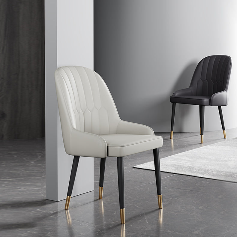 Scandinavian Style Metal Chairs Set Dining Room Kitchen Parsons Chairs Clearhalo ' kitchen&dining_furn' 'Dining Chairs' 'Dining Tables & Seating' 'dining_chair' 'furn' 'furn_dining_chair' 'Furniture' 'furniture_dining_chair' 'Kitchen & Dining Furniture' 'kitchen' 4155359