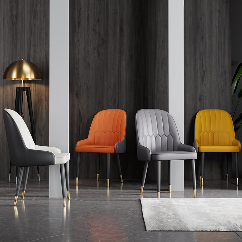 Scandinavian Style Metal Chairs Set Dining Room Kitchen Parsons Chairs Clearhalo ' kitchen&dining_furn' 'Dining Chairs' 'Dining Tables & Seating' 'dining_chair' 'furn' 'furn_dining_chair' 'Furniture' 'furniture_dining_chair' 'Kitchen & Dining Furniture' 'kitchen' 4155360