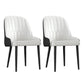 Scandinavian Style Metal Chairs Set Dining Room Kitchen Parsons Chairs Black White 2 Piece Set Black Clearhalo ' kitchen&dining_furn' 'Dining Chairs' 'Dining Tables & Seating' 'dining_chair' 'furn' 'furn_dining_chair' 'Furniture' 'furniture_dining_chair' 'Kitchen & Dining Furniture' 'kitchen' 4155361