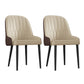 Scandinavian Style Metal Chairs Set Dining Room Kitchen Parsons Chairs Beige 2 Piece Set Black Clearhalo ' kitchen&dining_furn' 'Dining Chairs' 'Dining Tables & Seating' 'dining_chair' 'furn' 'furn_dining_chair' 'Furniture' 'furniture_dining_chair' 'Kitchen & Dining Furniture' 'kitchen' 4155365