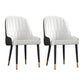 Scandinavian Style Metal Chairs Set Dining Room Kitchen Parsons Chairs Black White 2 Piece Set Brass Gold Clearhalo ' kitchen&dining_furn' 'Dining Chairs' 'Dining Tables & Seating' 'dining_chair' 'furn' 'furn_dining_chair' 'Furniture' 'furniture_dining_chair' 'Kitchen & Dining Furniture' 'kitchen' 4155383