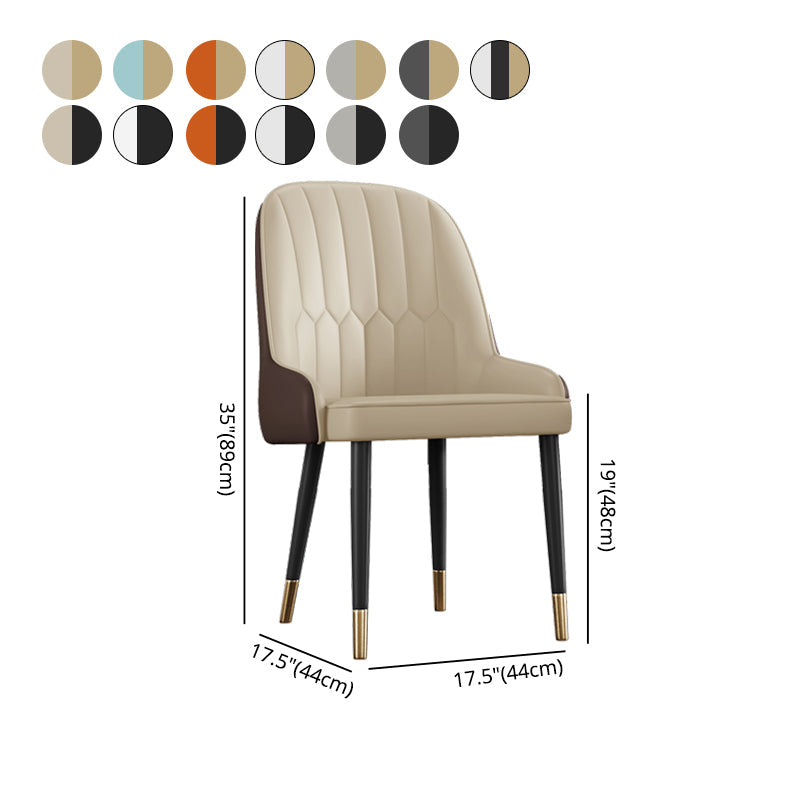 Scandinavian Style Metal Chairs Set Dining Room Kitchen Parsons Chairs Clearhalo ' kitchen&dining_furn' 'Dining Chairs' 'Dining Tables & Seating' 'dining_chair' 'furn' 'furn_dining_chair' 'Furniture' 'furniture_dining_chair' 'Kitchen & Dining Furniture' 'kitchen' 4155389