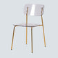 Nordic Style Metal Dining Room Chairs Plastic Dining Armless Chair for Restaurant Clear 1 Piece Brass Gold Clearhalo ' kitchen&dining_furn' 'Dining Chairs' 'Dining Tables & Seating' 'dining_chair' 'furn' 'furn_dining_chair' 'Furniture' 'furniture_dining_chair' 'Kitchen & Dining Furniture' 'kitchen' 4155396