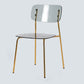 Nordic Style Metal Dining Room Chairs Plastic Dining Armless Chair for Restaurant Smoke Gray 1 Piece Brass Gold Clearhalo ' kitchen&dining_furn' 'Dining Chairs' 'Dining Tables & Seating' 'dining_chair' 'furn' 'furn_dining_chair' 'Furniture' 'furniture_dining_chair' 'Kitchen & Dining Furniture' 'kitchen' 4155403