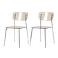 Nordic Style Metal Dining Room Chairs Plastic Dining Armless Chair for Restaurant Yellow 2 Piece Set Silver Clearhalo ' kitchen&dining_furn' 'Dining Chairs' 'Dining Tables & Seating' 'dining_chair' 'furn' 'furn_dining_chair' 'Furniture' 'furniture_dining_chair' 'Kitchen & Dining Furniture' 'kitchen' 4155411