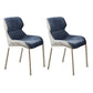 Minimalist Style Dining Arm Chairs Faux Leather Wingback Parsons Chairs (Set of 2) Blue Clearhalo ' kitchen&dining_furn' 'Dining Chairs' 'Dining Tables & Seating' 'dining_chair' 'furn' 'furn_dining_chair' 'Furniture' 'furniture_dining_chair' 'Kitchen & Dining Furniture' 'kitchen' 4155440