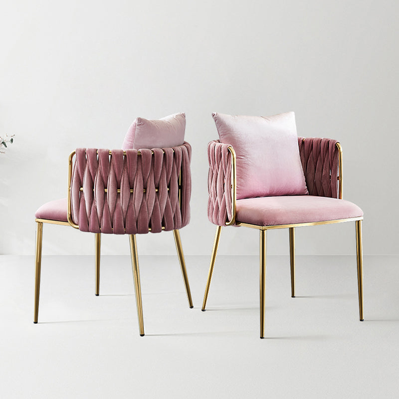 Minimalist Style Arm Chair Upholstered Barrel Back Single Dining Chair for Home Use Clearhalo ' kitchen&dining_furn' 'Dining Chairs' 'Dining Tables & Seating' 'dining_chair' 'furn' 'furn_dining_chair' 'Furniture' 'furniture_dining_chair' 'Kitchen & Dining Furniture' 'kitchen' 4155467