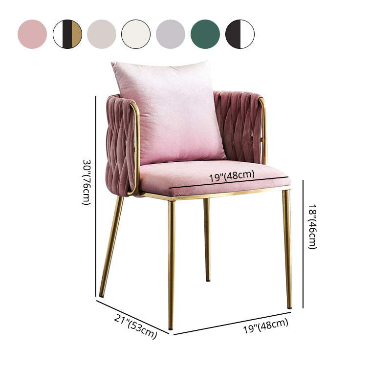 Minimalist Style Arm Chair Upholstered Barrel Back Single Dining Chair for Home Use Clearhalo ' kitchen&dining_furn' 'Dining Chairs' 'Dining Tables & Seating' 'dining_chair' 'furn' 'furn_dining_chair' 'Furniture' 'furniture_dining_chair' 'Kitchen & Dining Furniture' 'kitchen' 4155484