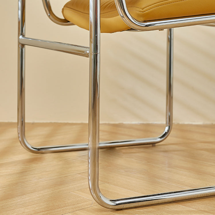 Minimalist Style Upholstered Arm Dining Chairs Solid Back Dining Side Chairs Clearhalo ' kitchen&dining_furn' 'Dining Chairs' 'Dining Tables & Seating' 'dining_chair' 'furn' 'furn_dining_chair' 'Furniture' 'furniture_dining_chair' 'Kitchen & Dining Furniture' 'kitchen' 4155498