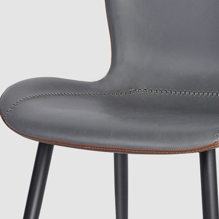 Modern Design Leather Dining Arm Chairs Wingback Parsons Side Chair for Kitchen Clearhalo ' kitchen&dining_furn' 'Dining Chairs' 'Dining Tables & Seating' 'dining_chair' 'furn' 'furn_dining_chair' 'Furniture' 'furniture_dining_chair' 'Kitchen & Dining Furniture' 'kitchen' 4155520