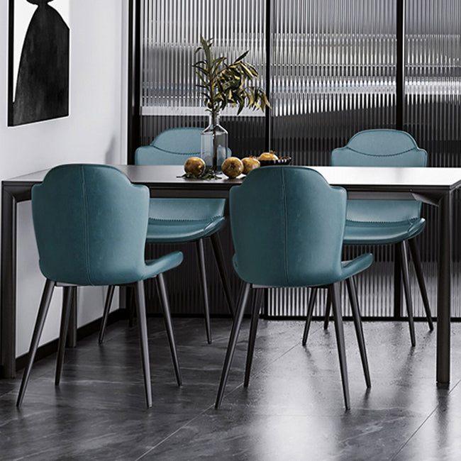 Modern Design Leather Dining Arm Chairs Wingback Parsons Side Chair for Kitchen Clearhalo ' kitchen&dining_furn' 'Dining Chairs' 'Dining Tables & Seating' 'dining_chair' 'furn' 'furn_dining_chair' 'Furniture' 'furniture_dining_chair' 'Kitchen & Dining Furniture' 'kitchen' 4155527