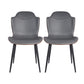 Modern Design Leather Dining Arm Chairs Wingback Parsons Side Chair for Kitchen Orange-Gray 2 Piece Set Clearhalo ' kitchen&dining_furn' 'Dining Chairs' 'Dining Tables & Seating' 'dining_chair' 'furn' 'furn_dining_chair' 'Furniture' 'furniture_dining_chair' 'Kitchen & Dining Furniture' 'kitchen' 4155528