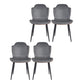 Modern Design Leather Dining Arm Chairs Wingback Parsons Side Chair for Kitchen Orange-Gray 4 Piece Set Clearhalo ' kitchen&dining_furn' 'Dining Chairs' 'Dining Tables & Seating' 'dining_chair' 'furn' 'furn_dining_chair' 'Furniture' 'furniture_dining_chair' 'Kitchen & Dining Furniture' 'kitchen' 4155529