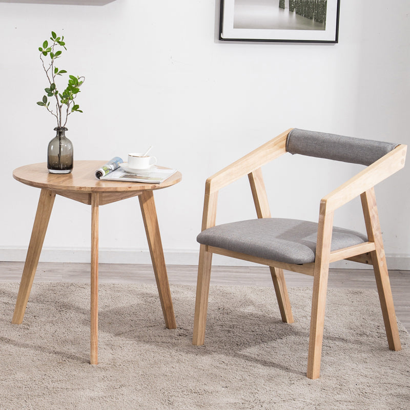 Traditional Solid Wood Dining Chair Linen Single Dining Arm Chair for Restaurant Clearhalo ' kitchen&dining_furn' 'Dining Chairs' 'Dining Tables & Seating' 'dining_chair' 'furn' 'furn_dining_chair' 'Furniture' 'furniture_dining_chair' 'Kitchen & Dining Furniture' 'kitchen' 4155531