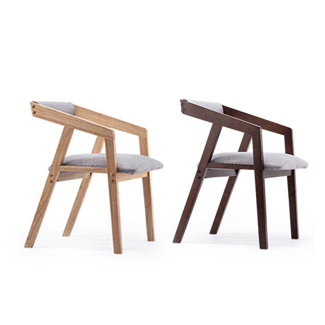 Traditional Solid Wood Dining Chair Linen Single Dining Arm Chair for Restaurant Clearhalo ' kitchen&dining_furn' 'Dining Chairs' 'Dining Tables & Seating' 'dining_chair' 'furn' 'furn_dining_chair' 'Furniture' 'furniture_dining_chair' 'Kitchen & Dining Furniture' 'kitchen' 4155552