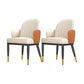 Minimalist Style Solid Back Dining Side Chairs Leather Dining Chairs for Kitchen White-Orange 2 Piece Set Clearhalo ' kitchen&dining_furn' 'Dining Chairs' 'Dining Tables & Seating' 'dining_chair' 'furn' 'furn_dining_chair' 'Furniture' 'furniture_dining_chair' 'Kitchen & Dining Furniture' 'kitchen' 4155567