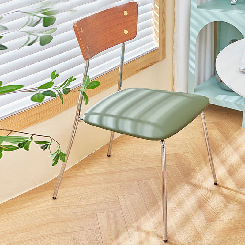 Industrial Style Upholstered Armless Dining Chairs Open Back Dining Side Chairs for Home Clearhalo ' kitchen&dining_furn' 'Dining Chairs' 'Dining Tables & Seating' 'dining_chair' 'furn' 'furn_dining_chair' 'Furniture' 'furniture_dining_chair' 'Kitchen & Dining Furniture' 'kitchen' 4155583