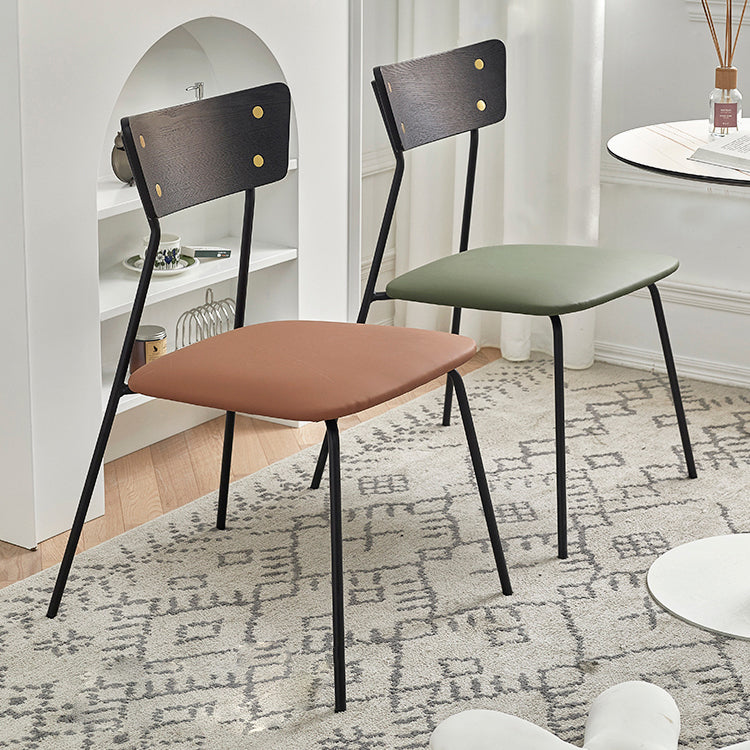 Industrial Style Upholstered Armless Dining Chairs Open Back Dining Side Chairs for Home Clearhalo ' kitchen&dining_furn' 'Dining Chairs' 'Dining Tables & Seating' 'dining_chair' 'furn' 'furn_dining_chair' 'Furniture' 'furniture_dining_chair' 'Kitchen & Dining Furniture' 'kitchen' 4155585