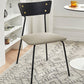 Industrial Style Upholstered Armless Dining Chairs Open Back Dining Side Chairs for Home Clearhalo ' kitchen&dining_furn' 'Dining Chairs' 'Dining Tables & Seating' 'dining_chair' 'furn' 'furn_dining_chair' 'Furniture' 'furniture_dining_chair' 'Kitchen & Dining Furniture' 'kitchen' 4155587