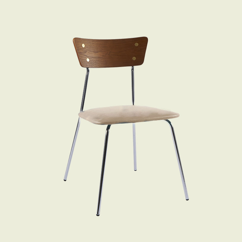 Industrial Style Upholstered Armless Dining Chairs Open Back Dining Side Chairs for Home Grey 1 Piece Clearhalo ' kitchen&dining_furn' 'Dining Chairs' 'Dining Tables & Seating' 'dining_chair' 'furn' 'furn_dining_chair' 'Furniture' 'furniture_dining_chair' 'Kitchen & Dining Furniture' 'kitchen' 4155590