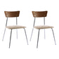 Industrial Style Upholstered Armless Dining Chairs Open Back Dining Side Chairs for Home Grey 2 Piece Set Clearhalo ' kitchen&dining_furn' 'Dining Chairs' 'Dining Tables & Seating' 'dining_chair' 'furn' 'furn_dining_chair' 'Furniture' 'furniture_dining_chair' 'Kitchen & Dining Furniture' 'kitchen' 4155591