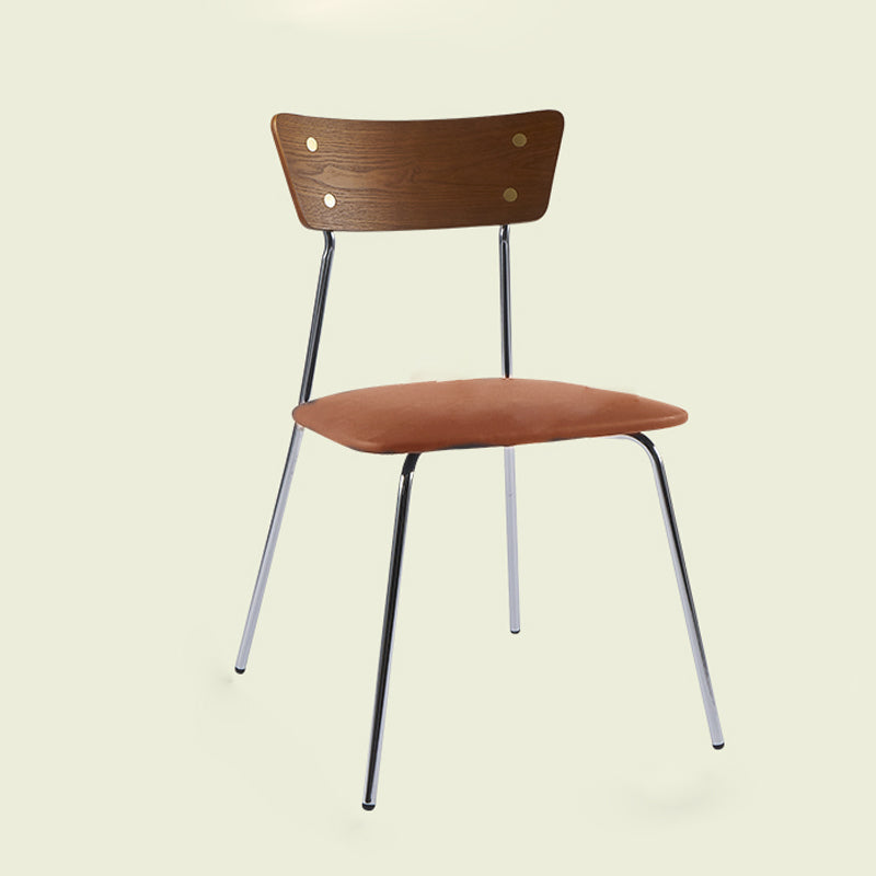 Industrial Style Upholstered Armless Dining Chairs Open Back Dining Side Chairs for Home Brown 1 Piece Clearhalo ' kitchen&dining_furn' 'Dining Chairs' 'Dining Tables & Seating' 'dining_chair' 'furn' 'furn_dining_chair' 'Furniture' 'furniture_dining_chair' 'Kitchen & Dining Furniture' 'kitchen' 4155596