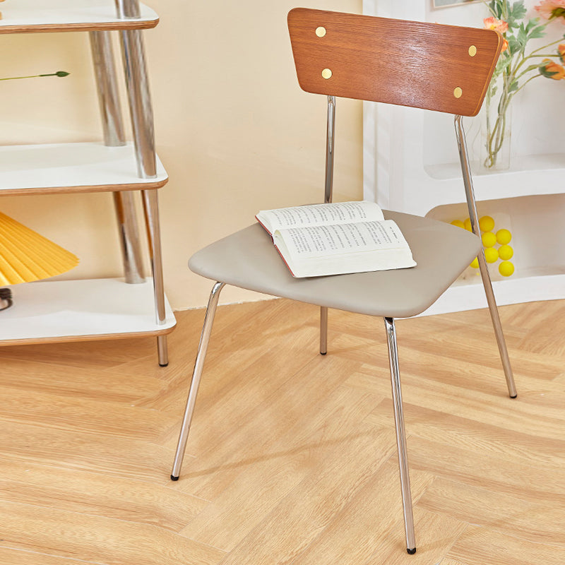 Industrial Style Upholstered Armless Dining Chairs Open Back Dining Side Chairs for Home Clearhalo ' kitchen&dining_furn' 'Dining Chairs' 'Dining Tables & Seating' 'dining_chair' 'furn' 'furn_dining_chair' 'Furniture' 'furniture_dining_chair' 'Kitchen & Dining Furniture' 'kitchen' 4155598