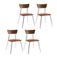 Industrial Style Upholstered Armless Dining Chairs Open Back Dining Side Chairs for Home Brown 4 Piece Set Clearhalo ' kitchen&dining_furn' 'Dining Chairs' 'Dining Tables & Seating' 'dining_chair' 'furn' 'furn_dining_chair' 'Furniture' 'furniture_dining_chair' 'Kitchen & Dining Furniture' 'kitchen' 4155600