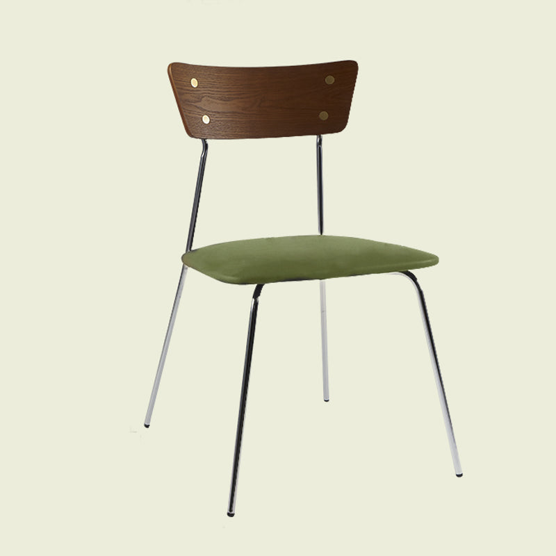 Industrial Style Upholstered Armless Dining Chairs Open Back Dining Side Chairs for Home Green 1 Piece Clearhalo ' kitchen&dining_furn' 'Dining Chairs' 'Dining Tables & Seating' 'dining_chair' 'furn' 'furn_dining_chair' 'Furniture' 'furniture_dining_chair' 'Kitchen & Dining Furniture' 'kitchen' 4155601