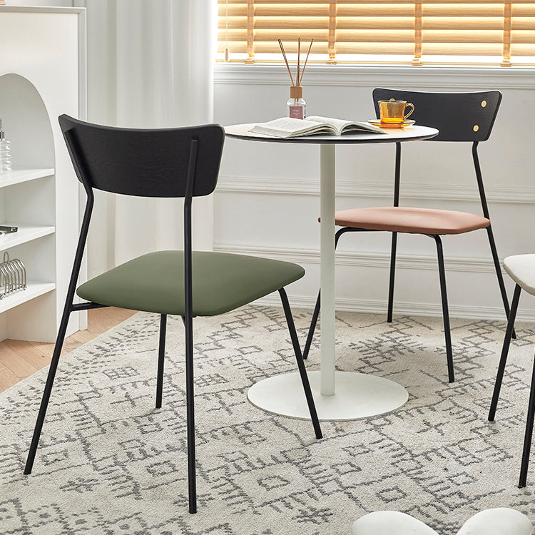 Industrial Style Upholstered Armless Dining Chairs Open Back Dining Side Chairs for Home Clearhalo ' kitchen&dining_furn' 'Dining Chairs' 'Dining Tables & Seating' 'dining_chair' 'furn' 'furn_dining_chair' 'Furniture' 'furniture_dining_chair' 'Kitchen & Dining Furniture' 'kitchen' 4155605